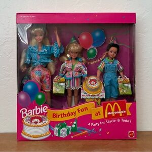 1993 Barbie Birthday Fun At Mc Donald’s- A Party For Stacie & Todd NRFB